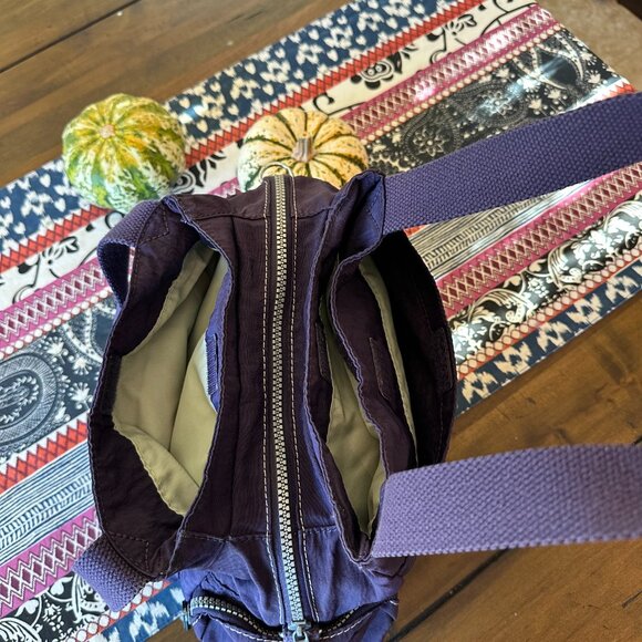 Kipling Purple Nylon Felix Zip Top Shoulder Bag, Preowned - Picture 7 of 12